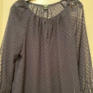 J.crew swiss dot blouse